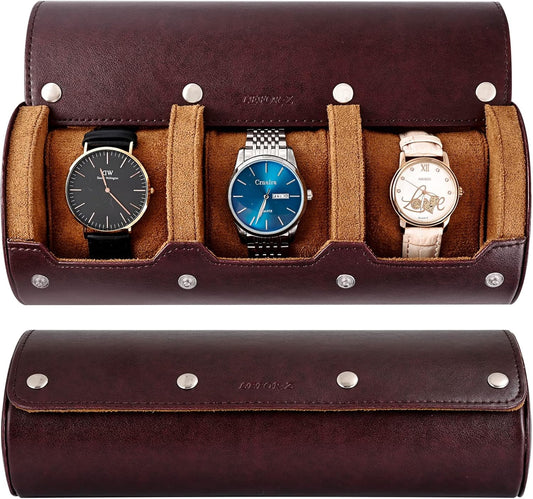 Watch Travel Roll Case (Brown)