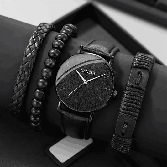  Leather Quartz Watch